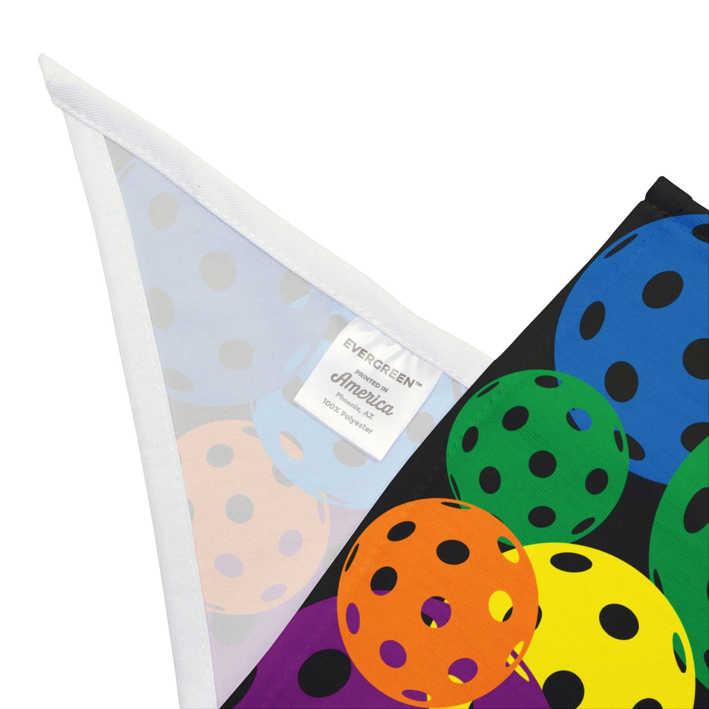 Pickleball Pet Bandana for any size dog BLACK