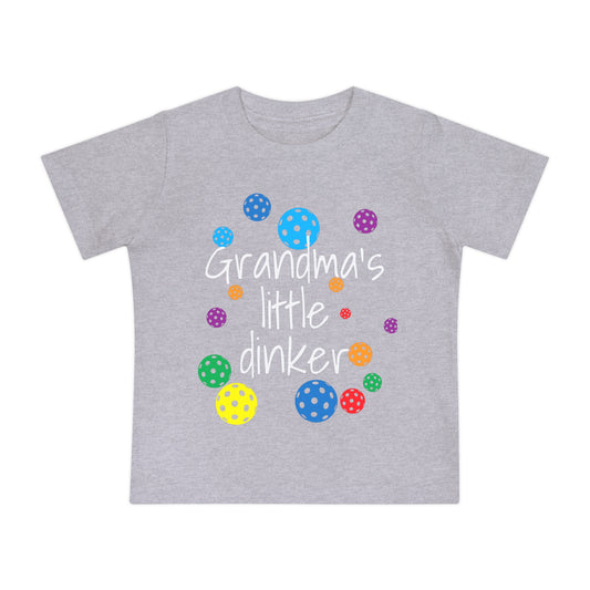 PICKLEBALL - Baby Short Sleeve T-Shirt 'grandma's little dinker'