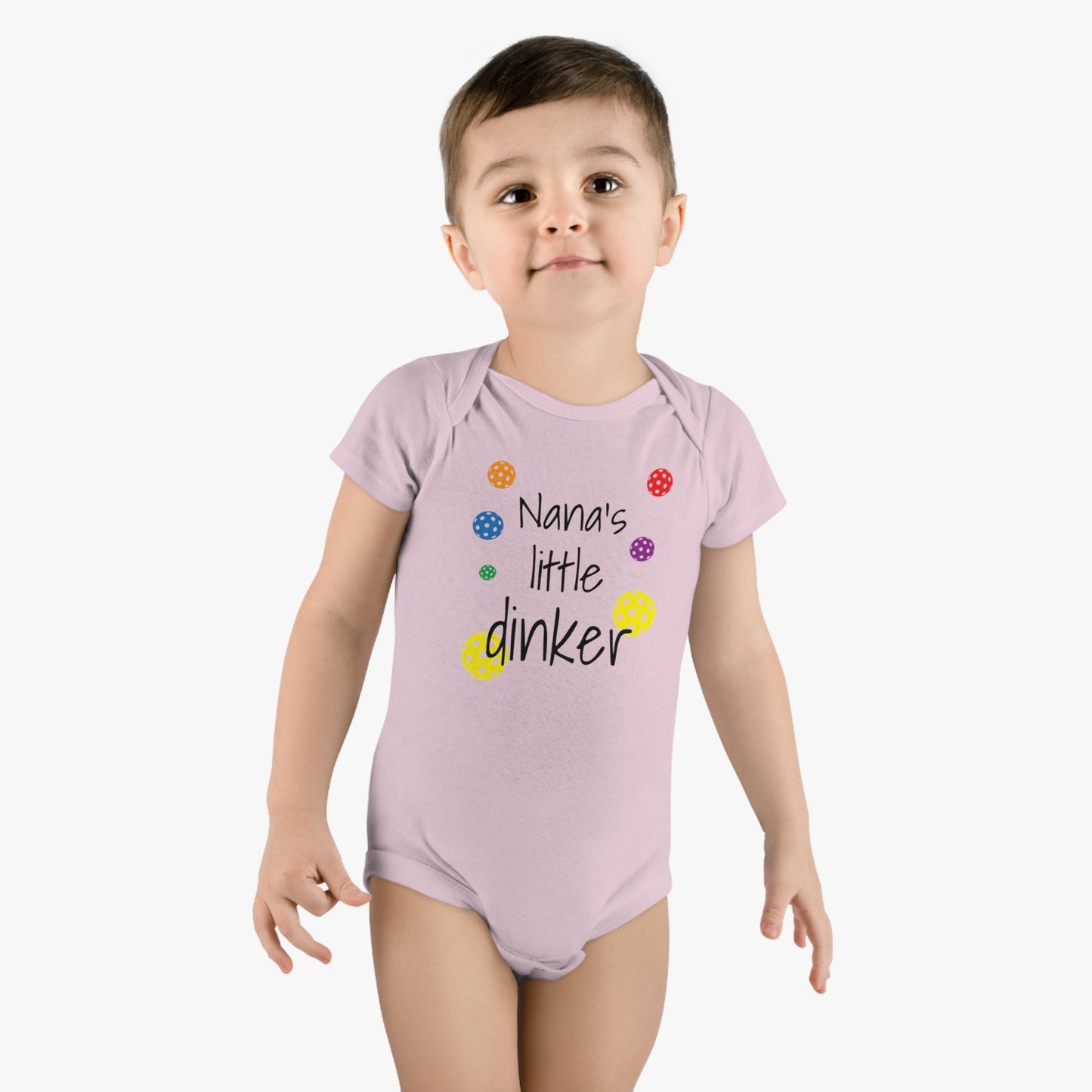 PICKLEBALL Baby Short Sleeve Onesie® Nanas little dinker