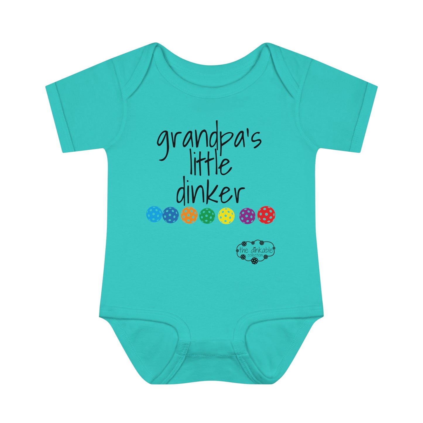 PICKLEBALL Infant Baby Rib Bodysuit 'grandpa's little dinker'