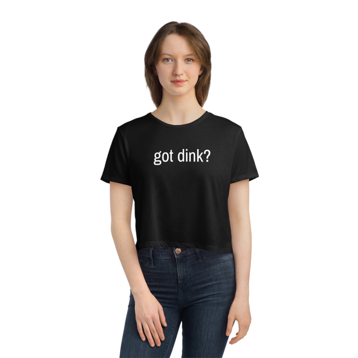 Womens' Cropped Tee - got dink?