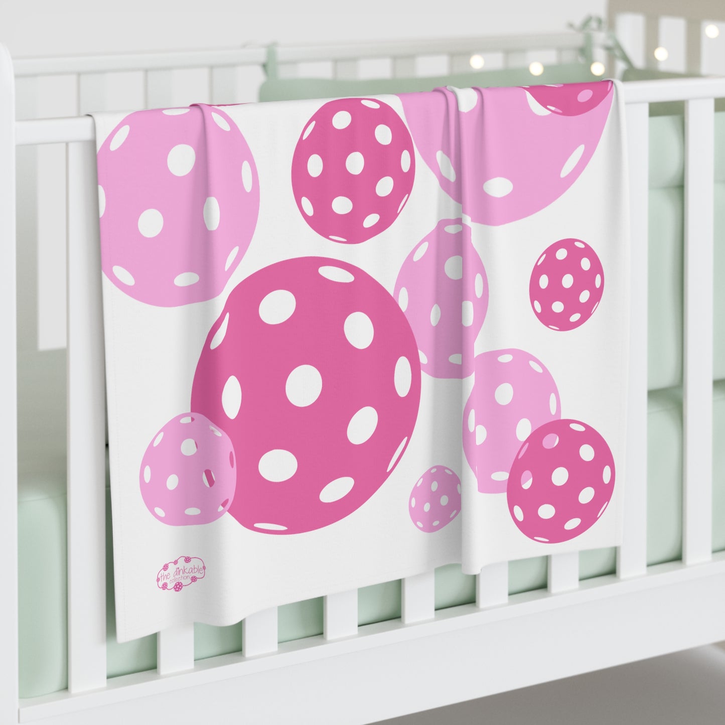 Baby Swaddle Blanket - PINK PICKLEBALLS