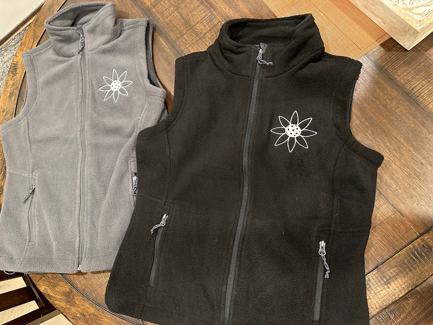 Fleece Vest - Pickleball Sunflower