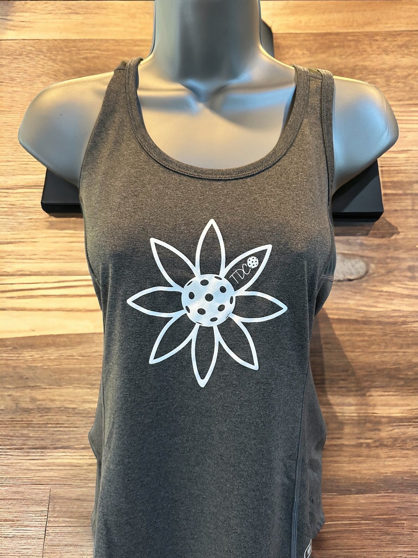 Womens' Racerback Tank Shirt w/Sunflower Logo