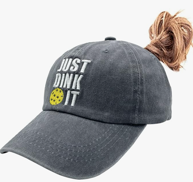 Just Dink It Cap - denim - ladies / pony tail