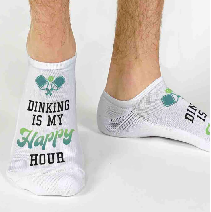 Socks - no show / 'dinking is my happy hour'