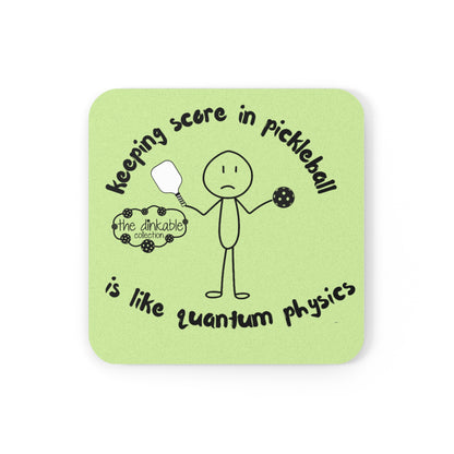 PICKLEBALL Cork Back Coaster QUANTUM PHYSICS