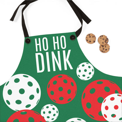 PICKLEBALL HO HO DINK Apron (AOP) Green Santa