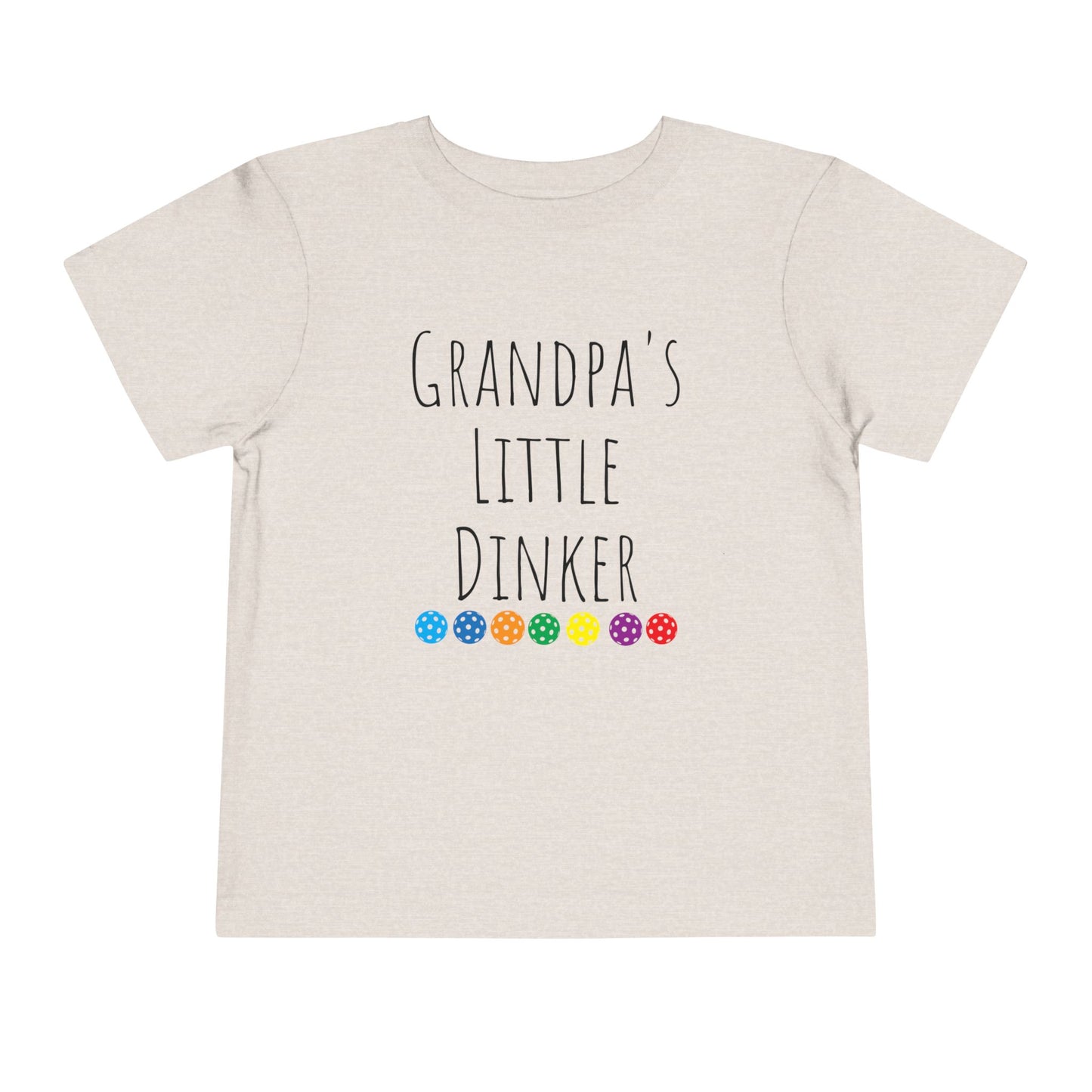 PICKLEBALL Toddler Short Sleeve Tee - grandpa's little dinker