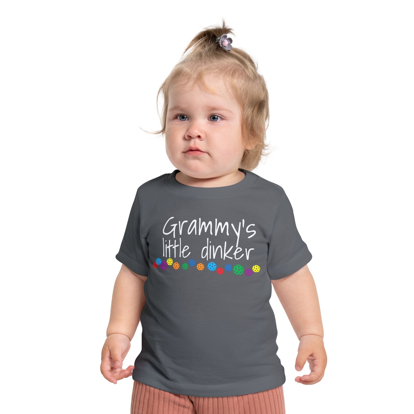 Pickleball Baby Short Sleeve T-Shirt - 'grammy's little dinker'