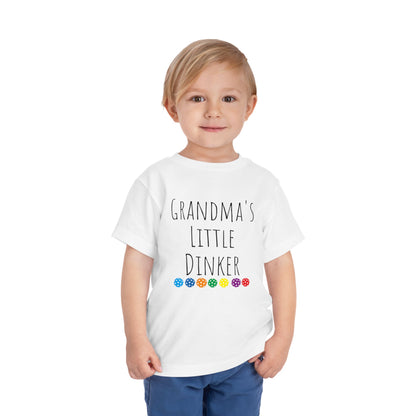 PICKLEBALL Toddler Short Sleeve Tee - grandma's little dinker