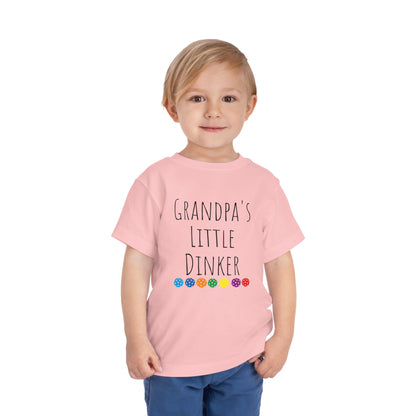 PICKLEBALL Toddler Short Sleeve Tee - grandpa's little dinker