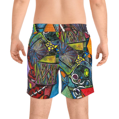 PICKLEBALL UNISEX Mid-Length Shorts (AOP) CIRQUE DU AMOUR