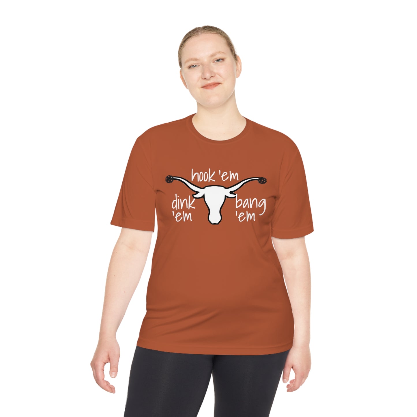 PICKLEBALL Unisex Moisture Wicking Tee - UT - hook em dink em bang em