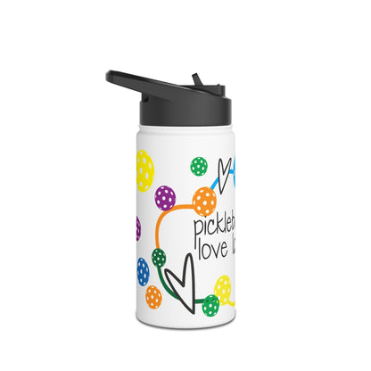 PICKLEBALL - Stainless Steel Water Bottle, Standard Lid - Pickleball is my Love Language