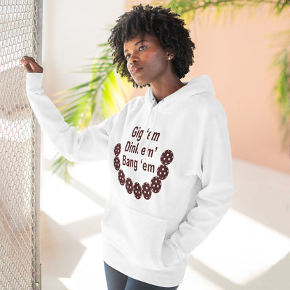 PICKLEBALL Three-Panel Fleece Hoodie TAMU