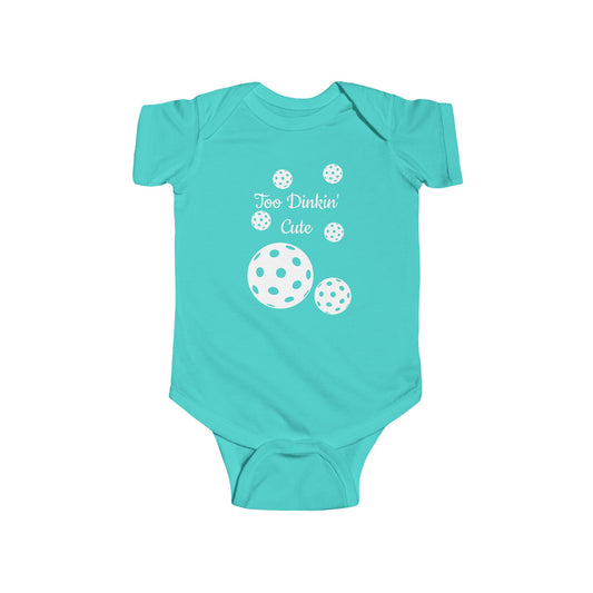 Baby Fine Jersey Bodysuit - TOO DINKIN CUTE (Bundle Shower Gift)