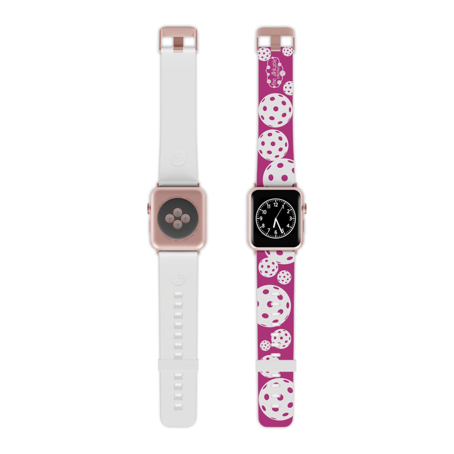 PICKLEBALL Watch Band for Apple Watch PINK AND WHITE