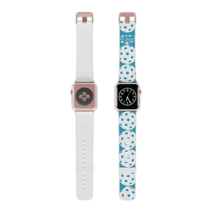 PICKLEBALL Watch Band for Apple Watch TURQUOIS AND WHITE