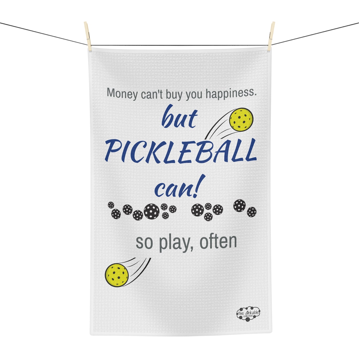 PICKLEBALL Soft Tea Towel - HAPPINESS TEA TOWEL