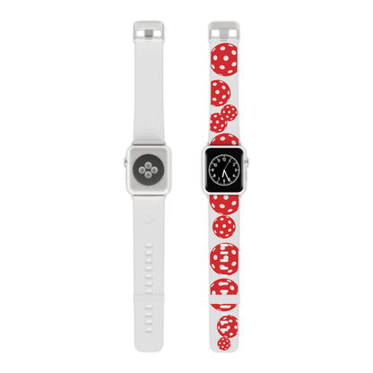 Pickleball Watch Band for Apple Watch RED & WHITE