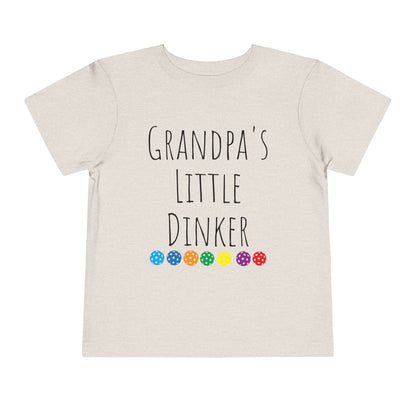 PICKLEBALL Toddler Short Sleeve Tee - grandpa's little dinker