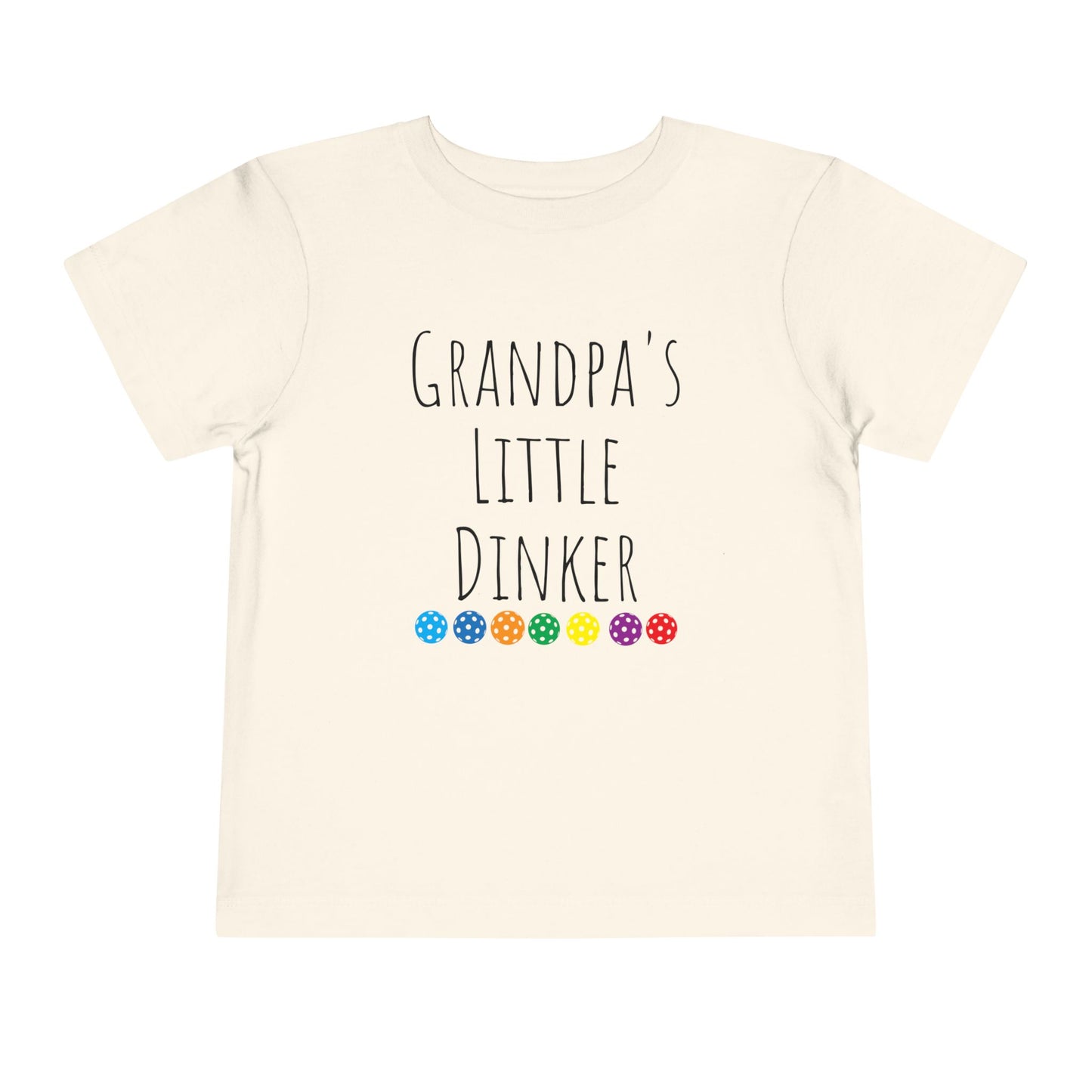 PICKLEBALL Toddler Short Sleeve Tee - grandpa's little dinker