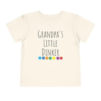 PICKLEBALL Toddler Short Sleeve Tee - grandpa's little dinker