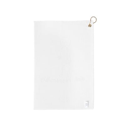 Pickleball Graphic Golf Towel — “DINK RESPONSIBLY!” Lightweight Hanging Towel for Courts & Courses