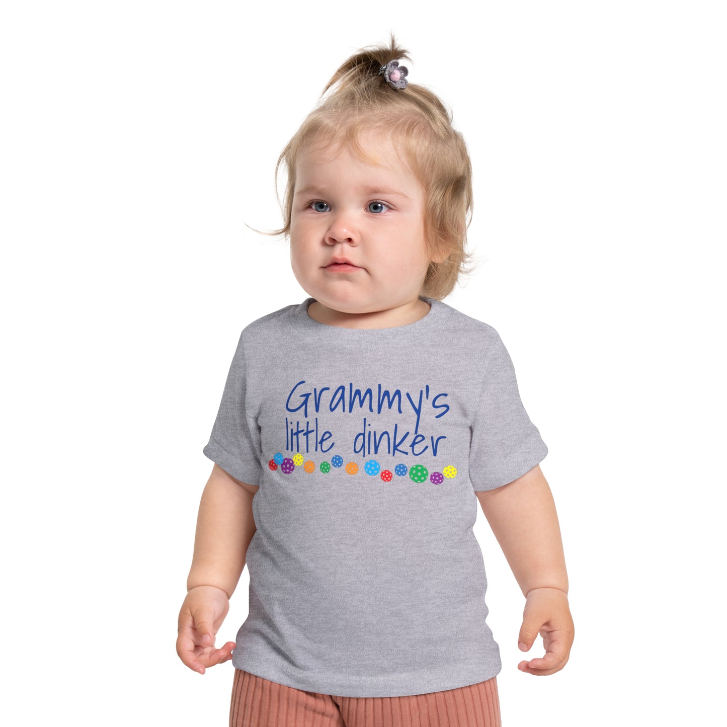 Pickleball Baby Short Sleeve T-Shirt - 'grammy's little dinker'