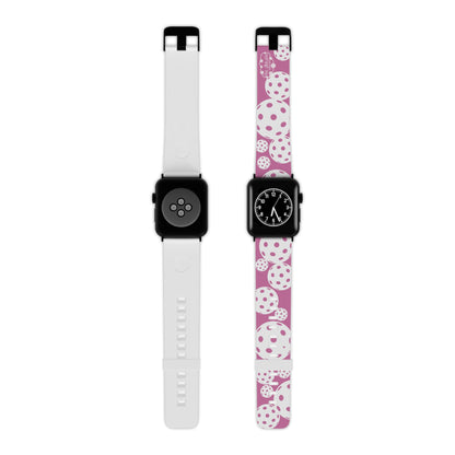 PICKLEBALL Watch Band for Apple Watch PINK AND WHITE