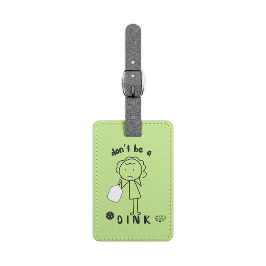 Pickleball Saffiano Polyester Luggage Tag, Rectangle (1)