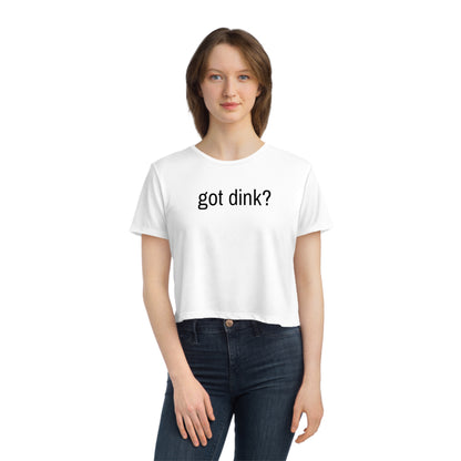 Womens' Cropped Tee - got dink?