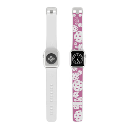 PICKLEBALL Watch Band for Apple Watch PINK AND WHITE