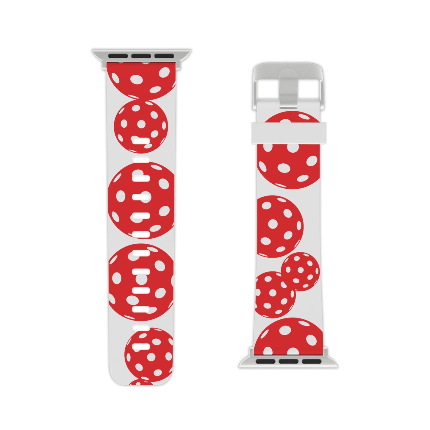 Pickleball Watch Band for Apple Watch RED & WHITE