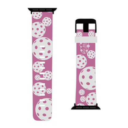 PICKLEBALL Watch Band for Apple Watch PINK AND WHITE