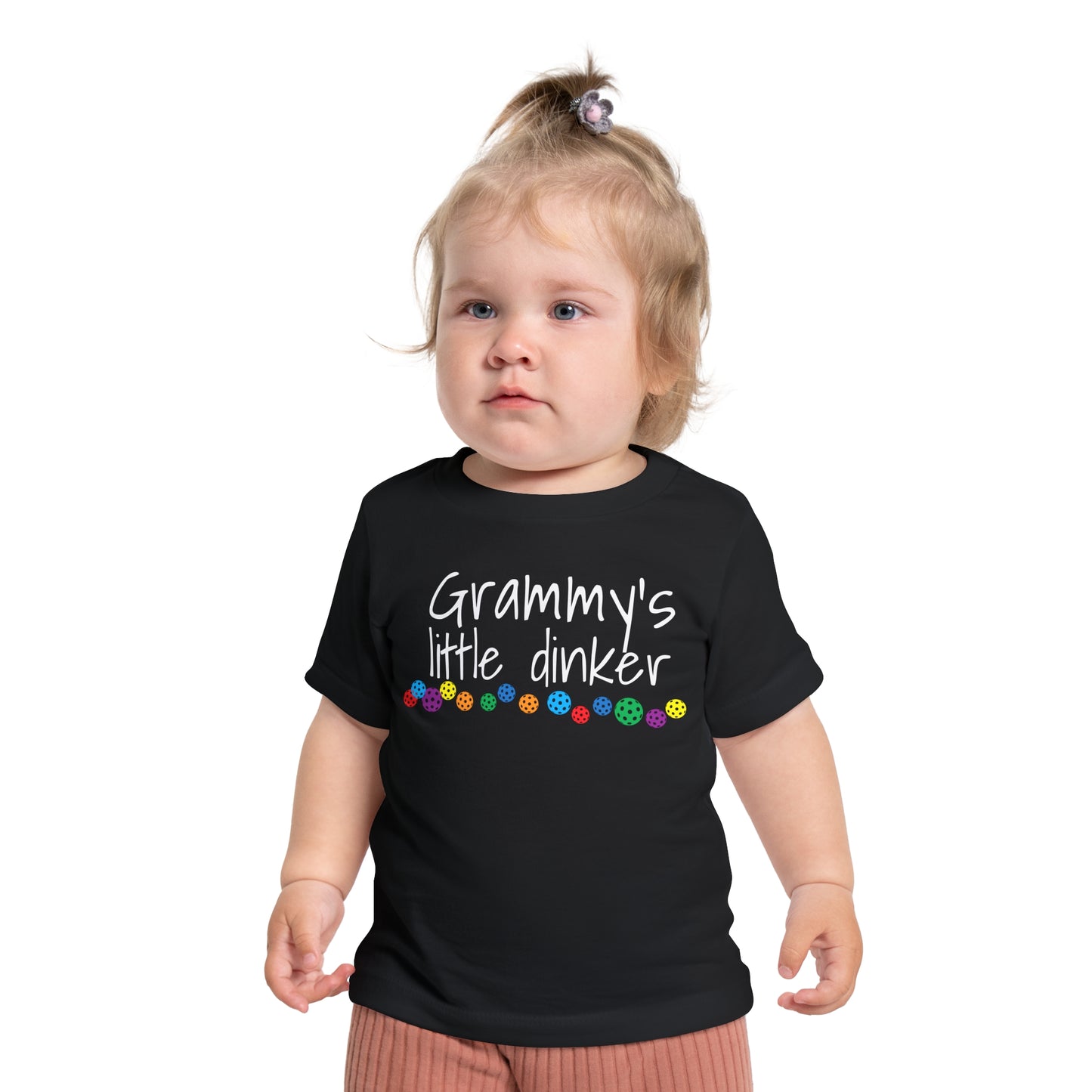 Pickleball Baby Short Sleeve T-Shirt - 'grammy's little dinker'