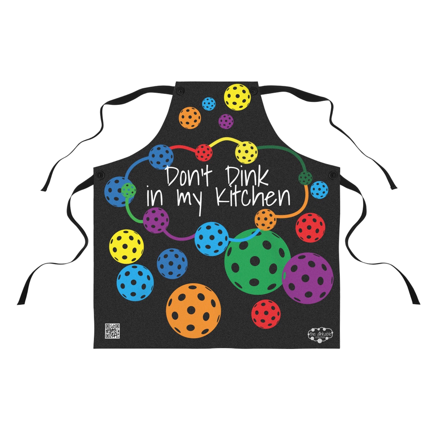 PICKLEBALL DON'T DINK IN MY KITCHEN Apron (AOP) black