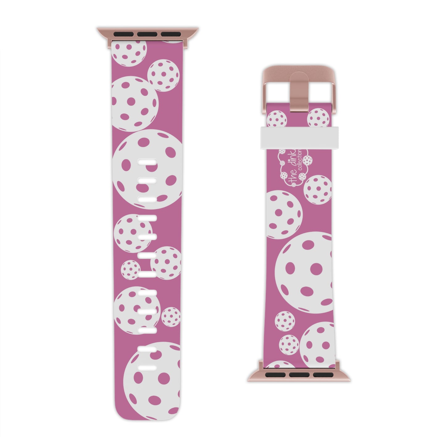 PICKLEBALL Watch Band for Apple Watch PINK AND WHITE