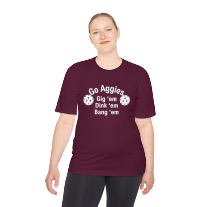 PICKLEBALL Unisex Moisture Wicking Tee - TAMU