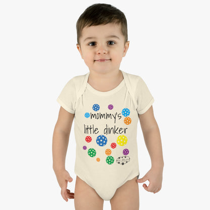 PICKLEBALL Infant Baby Rib Bodysuit - 'mommy's Little dinker'