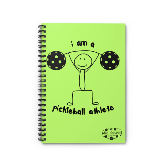 Spiral Notebook - Ruled Line - i am a pickleball athlete