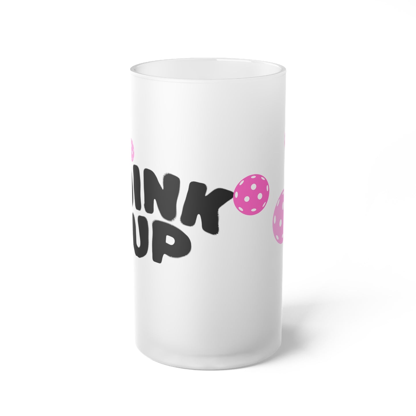 Frosted Beer Mug - "DINK Up" PICKLEBALL FROSTY MUG  Party Glass, 16oz Novelty Beer Stein Gift