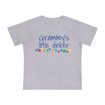 Pickleball Baby Short Sleeve T-Shirt - 'grammy's little dinker'