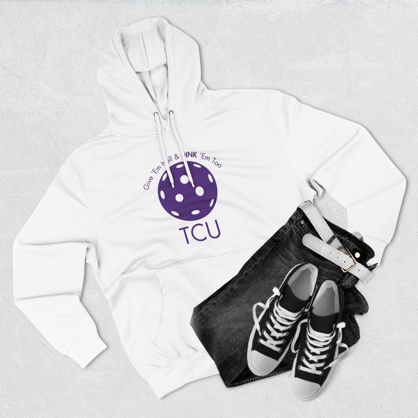 PICKLEBALL Three-Panel Fleece Hoodie TCU