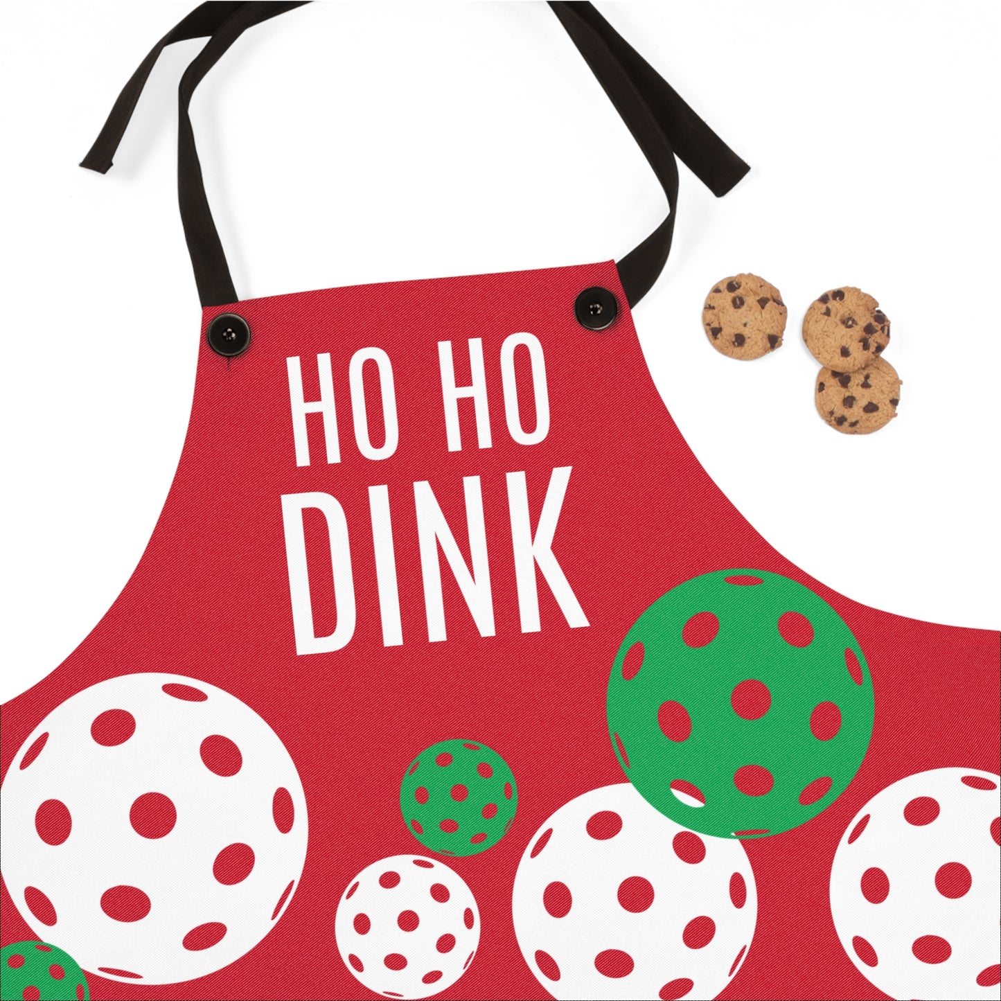 PICKLEBALL HoHo Dink Apron (AOP) RED Santa