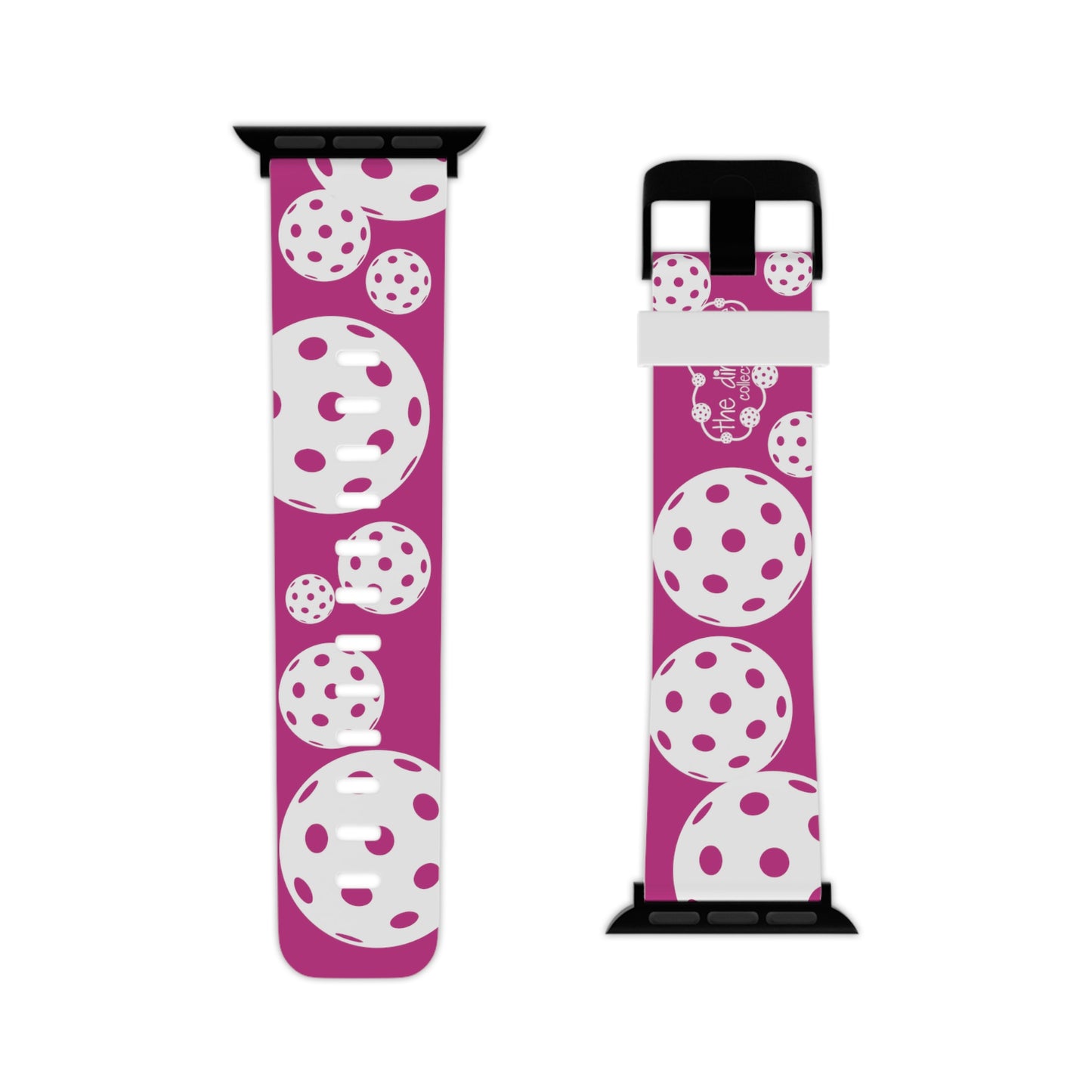 PICKLEBALL Watch Band for Apple Watch PINK AND WHITE