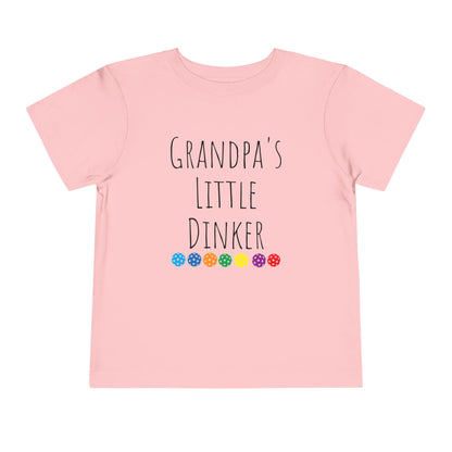 PICKLEBALL Toddler Short Sleeve Tee - grandpa's little dinker