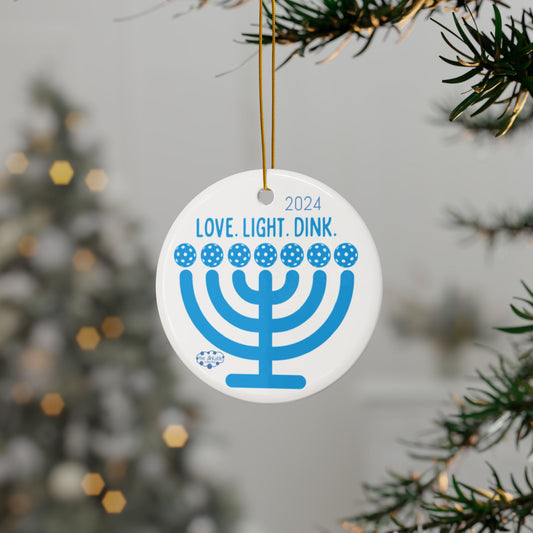 HANUKKAH PICKLEBALL Ceramic Ornaments, 2-Side Print, (1pc, 3pcs, 5pcs, 10pcs)