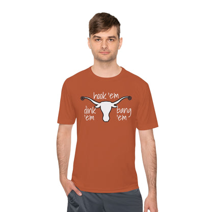 PICKLEBALL Unisex Moisture Wicking Tee - UT - hook em dink em bang em